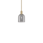 Innovations Lighting Bella 6" Wide Mini Pendant Brushed Brass / Light Smoke
