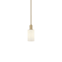 Innovations Lighting Clymer 5" Wide Mini Pendant Brushed Brass / Matte White