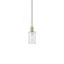 Innovations Lighting Clymer 5" Wide Mini Pendant Brushed Brass / Clear