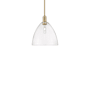 Innovations Lighting Bristol 12" Wide Pendant Brushed Brass / Clear