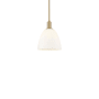 Innovations Lighting Bristol 9" Wide Mini Pendant Brushed Brass / Matte White