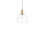 Innovations Lighting Bristol 9" Wide Mini Pendant Brushed Brass / Clear