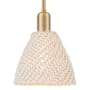 Innovations Lighting Natural Ballston Dome 8" Wide Mini Pendant with Natural Rope Shade Brushed Brass