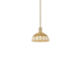 Innovations Lighting Natural Ballston Dome 9" Wide Mini Pendant Brushed Brass / Natural
