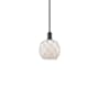 Innovations Lighting Farmhouse Rope 8" Wide Mini Pendant Matte Black / White Glass with White Rope