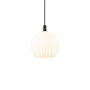 Innovations Lighting White Venetian 14" Wide Pendant Matte Black / White Venetian
