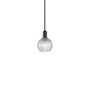 Innovations Lighting Athens 6" Wide Mini Pendant Matte Black / Clear Basketweave