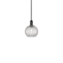 Innovations Lighting Athens 8" Wide Mini Pendant Matte Black / Clear Basketweave