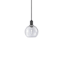 Innovations Lighting Athens 8" Wide Mini Pendant Matte Black / Seedy