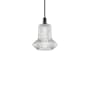 Innovations Lighting Springwater 12" Wide Pendant Matte Black / Clear Fluted