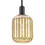 Innovations Lighting Preston 7" Wide Mini Pendant with Ribbed Mercury Glass Cylinder Shade Matte Black