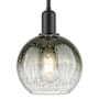 Innovations Lighting Brookhaven Globe 8" Wide Mini Pendant with Slate Glass Shade Matte Black
