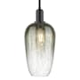 Innovations Lighting Brookhaven Flute 7" Wide Mini Pendant with Slate Glass Shade Matte Black