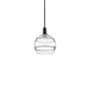 Innovations Lighting Rochester 10" Wide Mini Pendant Matte Black / Clear