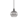 Innovations Lighting Rochester 10" Wide Mini Pendant Matte Black / Light Smoke