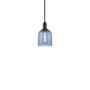 Innovations Lighting Bella 6" Wide Mini Pendant Matte Black / Blue