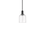 Innovations Lighting Bella 6" Wide Mini Pendant Matte Black / Clear