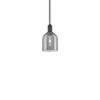 Innovations Lighting Bella 6" Wide Mini Pendant Matte Black / Light Smoke