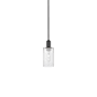 Innovations Lighting Clymer 5" Wide Mini Pendant Matte Black / Clear