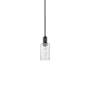 Innovations Lighting Clymer 5" Wide Mini Pendant Matte Black / Seedy