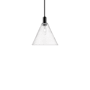 Innovations Lighting Berkshire Glass 12" Wide Pendant Matte Black / Clear
