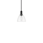 Innovations Lighting Bristol 8" Wide Mini Pendant Matte Black / Clear