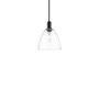 Innovations Lighting Bristol 9" Wide Mini Pendant Matte Black / Clear