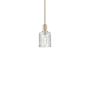 Innovations Lighting Cobbleskill 5" Wide Mini Pendant Champagne Bronze / Clear Basket Weave