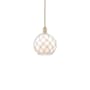 Innovations Lighting Farmhouse Rope 10" Wide Mini Pendant Champagne Bronze / White Glass with White Rope