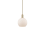 Innovations Lighting Athens 8" Wide Mini Pendant Champagne Bronze / Matte White
