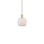 Innovations Lighting Farmhouse Rope 8" Wide Mini Pendant Champagne Bronze / White Glass with White Rope