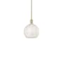 Innovations Lighting White Mouchette 10" Wide Mini Pendant Champagne Bronze / White Mouchette