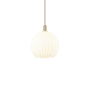Innovations Lighting White Venetian 14" Wide Pendant Champagne Bronze / White Venetian