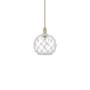 Innovations Lighting Farmhouse Rope 10" Wide Mini Pendant Champagne Bronze / Clear Glass with White Rope