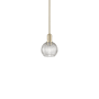 Innovations Lighting Athens 6" Wide Mini Pendant Champagne Bronze / Clear Basketweave