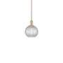 Innovations Lighting Athens 8" Wide Mini Pendant Champagne Bronze / Clear Basketweave
