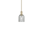Innovations Lighting Caledonia 5" Wide Mini Pendant Champagne Bronze / Charcoal