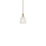 Innovations Lighting Brookfield 6" Wide Mini Pendant Champagne Bronze / White