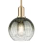 Innovations Lighting Brookhaven Globe 8" Wide Mini Pendant with Slate Glass Shade Champagne Bronze