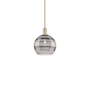 Innovations Lighting Rochester 10" Wide Mini Pendant Champagne Bronze / Light Smoke