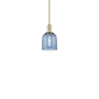 Innovations Lighting Bella 6" Wide Mini Pendant Champagne Bronze / Blue