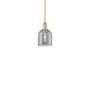 Innovations Lighting Bella 6" Wide Mini Pendant Champagne Bronze / Light Smoke