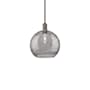 Innovations Lighting Athens Deco Swirl 12" Wide Pendant Oil Rubbed Bronze / Light Smoke Deco Swirl