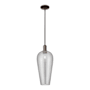 Innovations Lighting Chelsea 8" Wide Mini Pendant Oil Rubbed Bronze / Light Smoke Deco Swirl