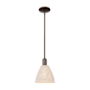 Innovations Lighting Natural Ballston Dome 8" Wide Mini Pendant Oil Rubbed Bronze / Natural
