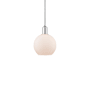 Innovations Lighting Athens 8" Wide Mini Pendant Polished Chrome / Matte White