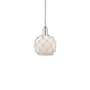 Innovations Lighting Farmhouse Rope 8" Wide Mini Pendant Polished Chrome / White Glass with White Rope