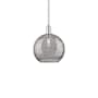 Innovations Lighting Athens Deco Swirl 12" Wide Pendant Polished Chrome / Light Smoke Deco Swirl