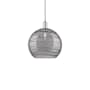 Innovations Lighting Athens Deco Swirl 14" Wide Pendant Polished Chrome / Light Smoke Deco Swirl