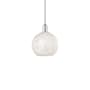Innovations Lighting White Mouchette 10" Wide Mini Pendant Polished Chrome / White Mouchette